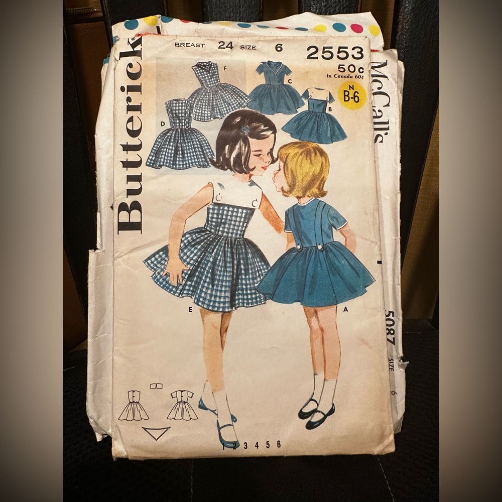 Vintage patterns as is.